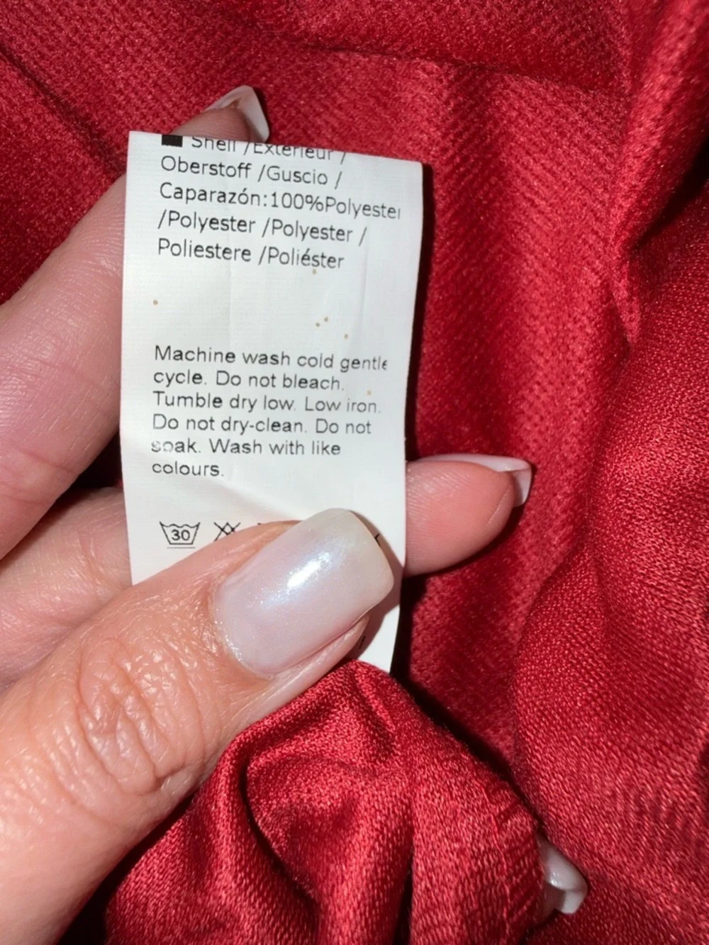 3 x 20$ NWOT Red Ruffle Sleeve Women’s Top Size L - Picture 5 of 6